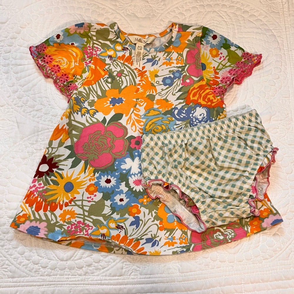 Matilda Jane 6-12 month dress and bloomers set